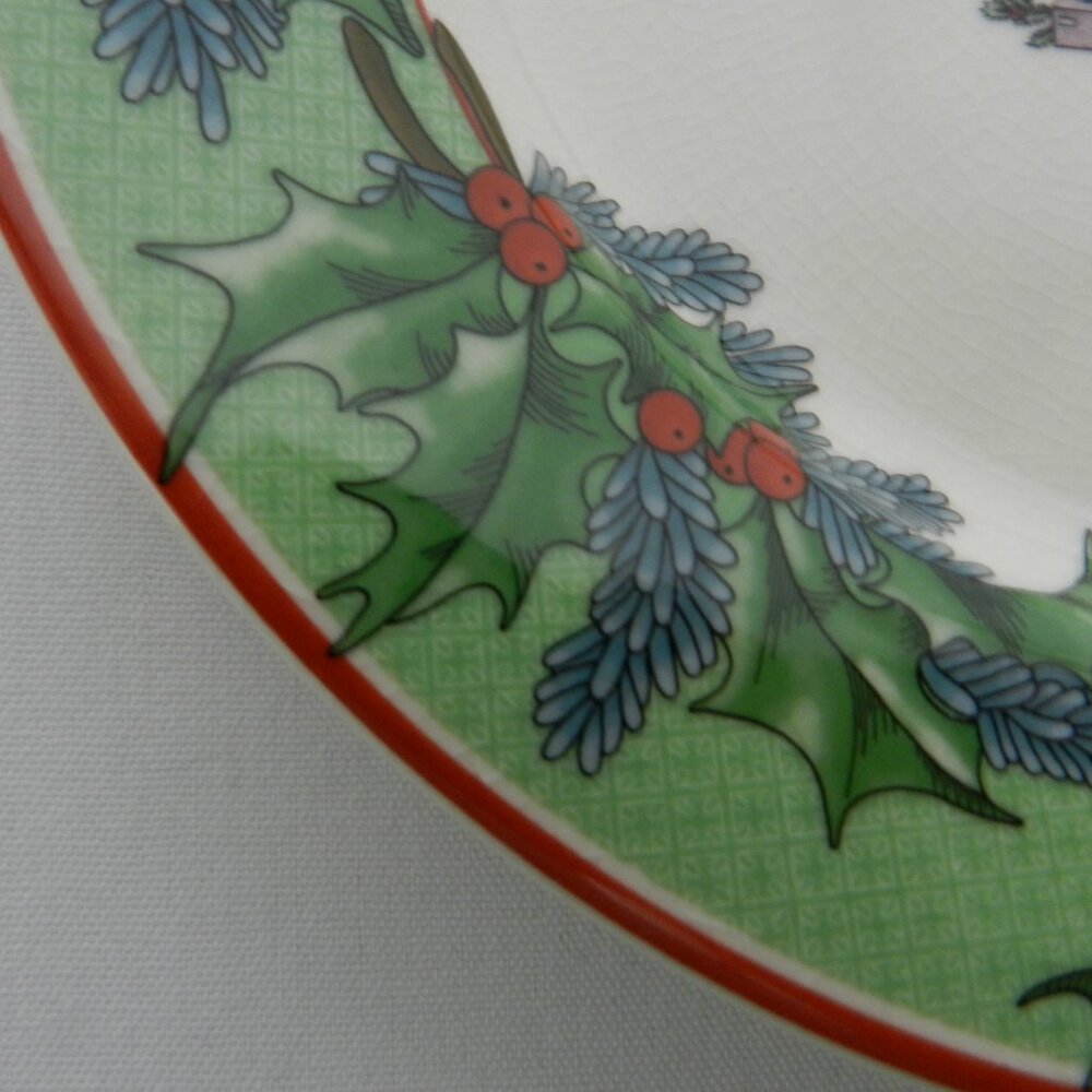 Spode 2008 Christmas salad side dessert Vintage Plate S3324 Porcelain Set Pair 2 - Picture 11 of 11